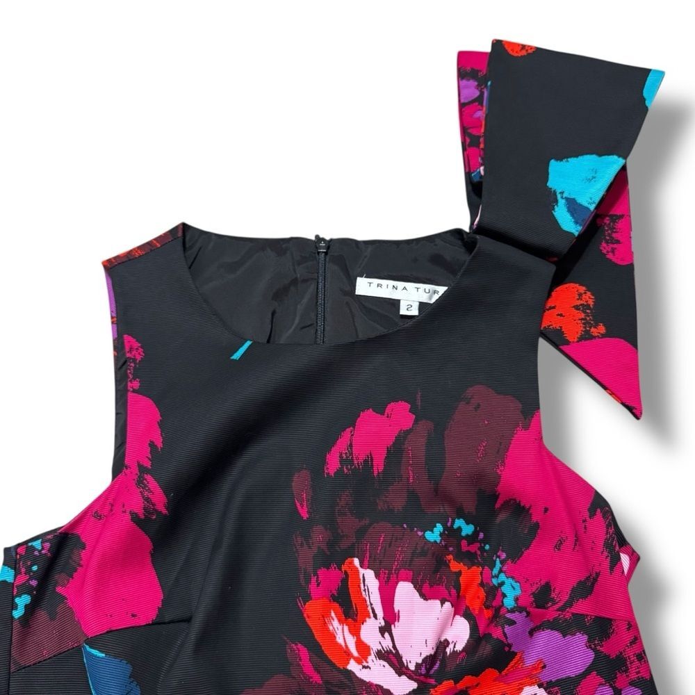 Trina Turk Hanai Sleeveless Floral Tailored Dress Size 2 Bright Chic - Picture 8 of 9